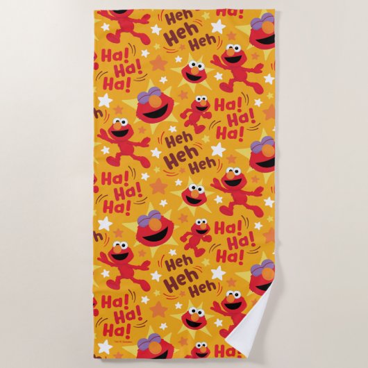 Serviette De Plage Rue Sésame | Elmo Ha ! Ha ! Ha ! Motif (Devant)