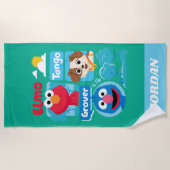 Serviette De Plage Rue Sésame | Elmo, Tango, & Grover Park Graphic (Devant)