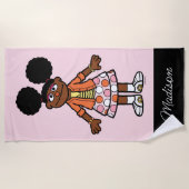 Serviette De Plage Rue Sésame | Gabrielle Ajouter Votre Nom (Devant)