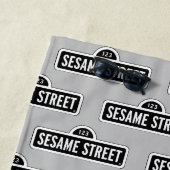 Serviette De Plage Rue Sésame | Logo B&W (En situation)