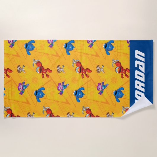 Serviette De Plage Rue Sésame | Mécaniciens | Ajouter un nom (Devant)