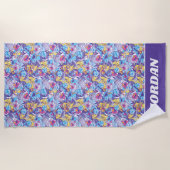 Serviette De Plage Rue Sésame| Motif de danse Super (Devant)