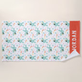 Serviette De Plage Rue Sésame | Rosita Music Scribble Motif (Devant)