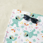 Serviette De Plage Rue Sésame | Rosita Music Scribble Motif (En situation)