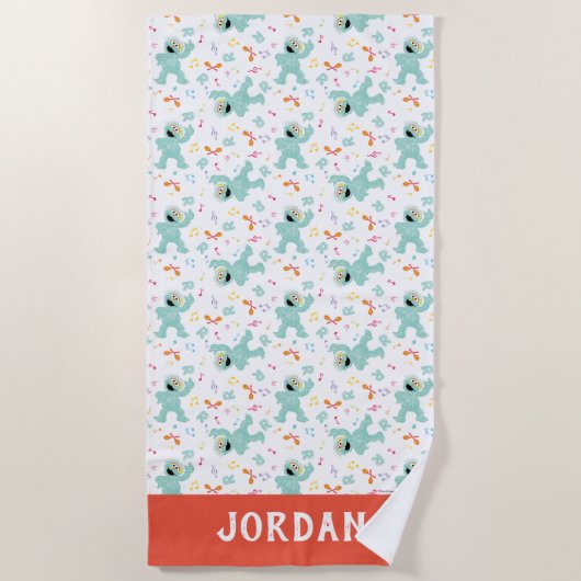 Serviette De Plage Rue Sésame | Rosita Music Scribble Motif (Devant)