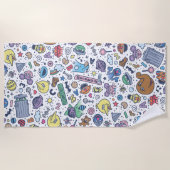 Serviette De Plage Rue Sésame | Sesame Pals DoodMotif (Devant)