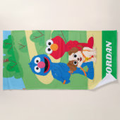 Serviette De Plage Rue Sésame | Tango Avec Grover & Elmo (Devant)