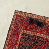Serviette De Plage Rug perse rouge de Mashhad (En situation)