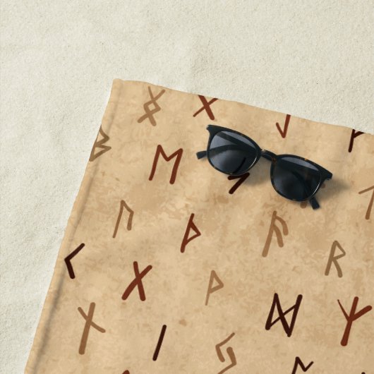 Serviette de plage Runes (En situation)