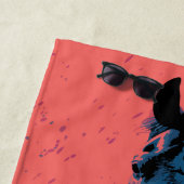 Serviette De Plage Running Black Horse (En situation)