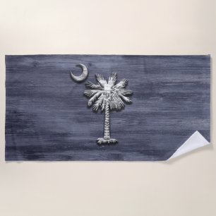 Serviette De Plage Russe Caroline du Sud Palmetto et Lune
