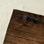 Serviette De Plage Rustic Country Famille Cabines Arbres Bois Planche (En situation)