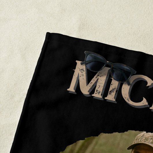 Serviette De Plage Rustic Hunter Deer Antler Outdoors Man Photo (En situation)