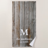 Serviette de plage Rustique Driftwood (Devant)