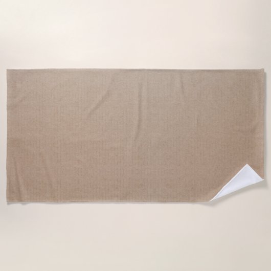Serviette De Plage Rustique Kraft papier blanc Modèle personnalisé (Devant)