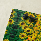 Serviette De Plage rustique pays de l'ouest grenier rouge tournesol (En situation)