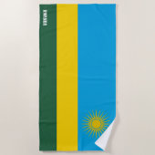 Serviette De Plage Rwanda Drapeau splendide patriotique (Devant)