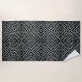 Serviette De Plage Rythme pulsif Art Abstrait moderne Illustration (Devant)