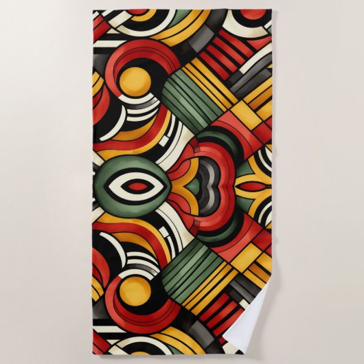 Serviette De Plage Rythmes de percussion (Devant)