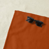 Serviette De Plage Sable Brown Personnalisé Et Blancs (En situation)