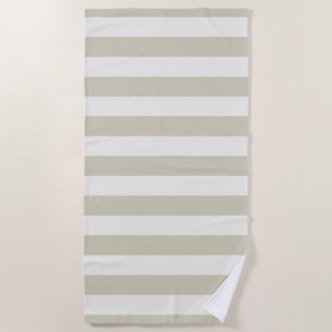 Serviette De Plage Sable de plage et rayures blanches