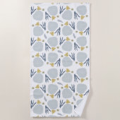 Serviette De Plage Sable Dollar Seashells Motif de plage (Devant)