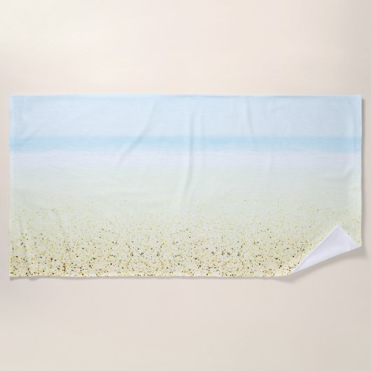 Serviette De Plage Sable et mer Calme Côté (Devant)