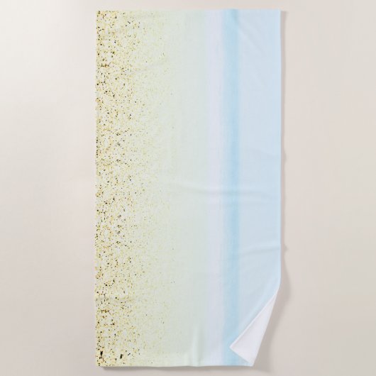 Serviette De Plage Sable et mer Calme Côté (Devant)