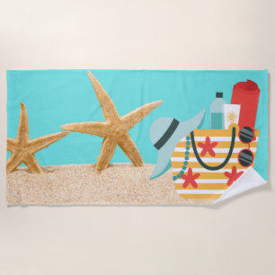 Serviette De Plage Sac de plage étoile de mer Beach Towel