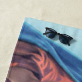 Serviette De Plage Sacré Coeur De Jésus (En situation)