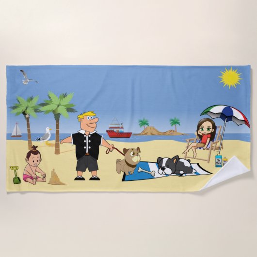 Serviette De Plage Sacrément branché (Devant)