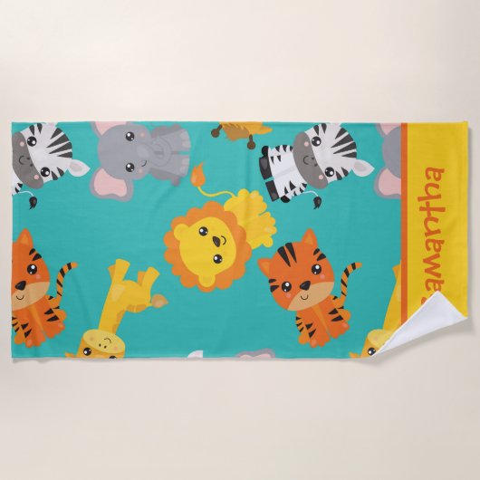 Serviette De Plage Safari aventure (Devant)