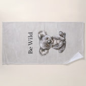 Serviette De Plage Safari de koala Faux lin (Devant)