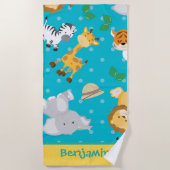 Serviette De Plage Safari Splash Enfants (Devant)