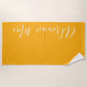 Serviette De Plage Saffron Jaune Simplement Personnalisé (Devant)