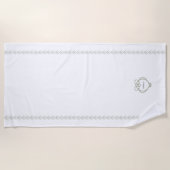 Serviette De Plage Sage Green Irish Celtic Swan Love Knot Nom de fami (Devant)