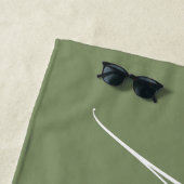 Serviette De Plage Sage Green Newlywed Personnalized Honeymoon (En situation)