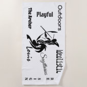 Serviette De Plage Sagittaire personnel l'Archer Zodiac (Devant)