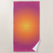Serviette De Plage Sagittarius Aura Gradient Zodiac, Jaune Violet (Devant)