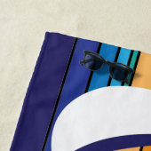 Serviette De Plage Sailboat_rainbow sunset_horizontal teintes (En situation)