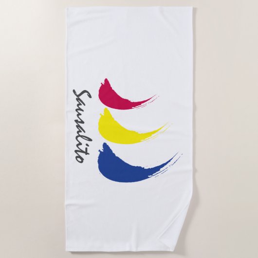 Serviette De Plage Sails Splashy_Paint-The-Wind_Sausalito (Devant)