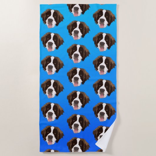 Serviette De Plage Saint Bernard (Devant)