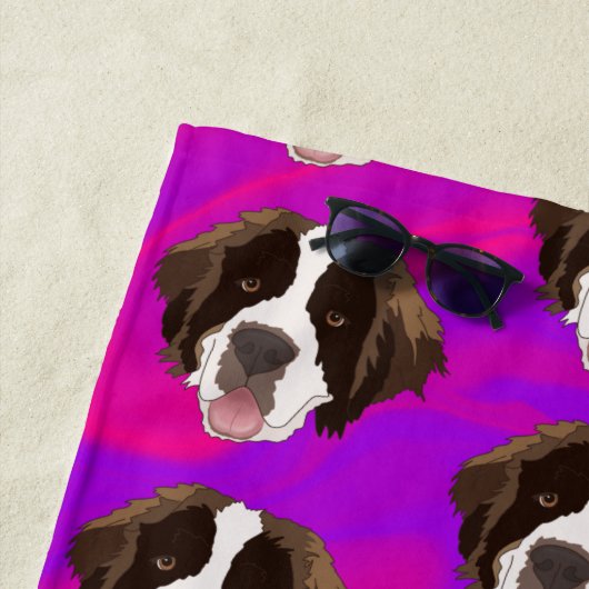 Serviette De Plage Saint Bernard (En situation)