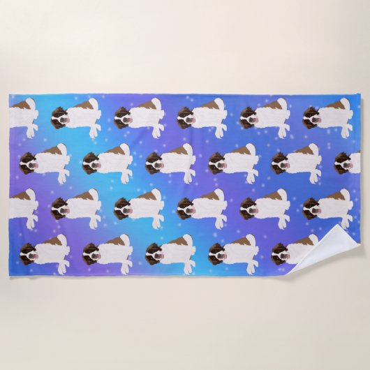 Serviette De Plage Saint Bernard (Devant)