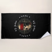 Serviette De Plage Saint John USVI Pirate Skull (Devant)