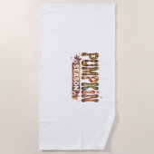 Serviette De Plage Saison citrouille Boho Automne (Devant)