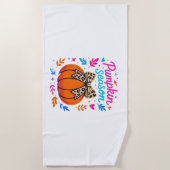 Serviette De Plage Saison citrouille Leopard Bow Design - mignon auto (Devant)