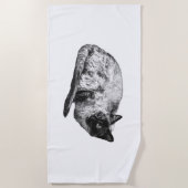 Serviette De Plage Saison douce, moustaches ombrées (Devant)