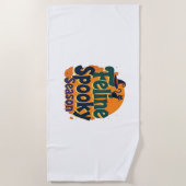 Serviette De Plage Saison Éffrayante Feline (Devant)
