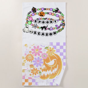 Serviette De Plage Saison Éffrayante Preppy Halloween Bracelet d'amit